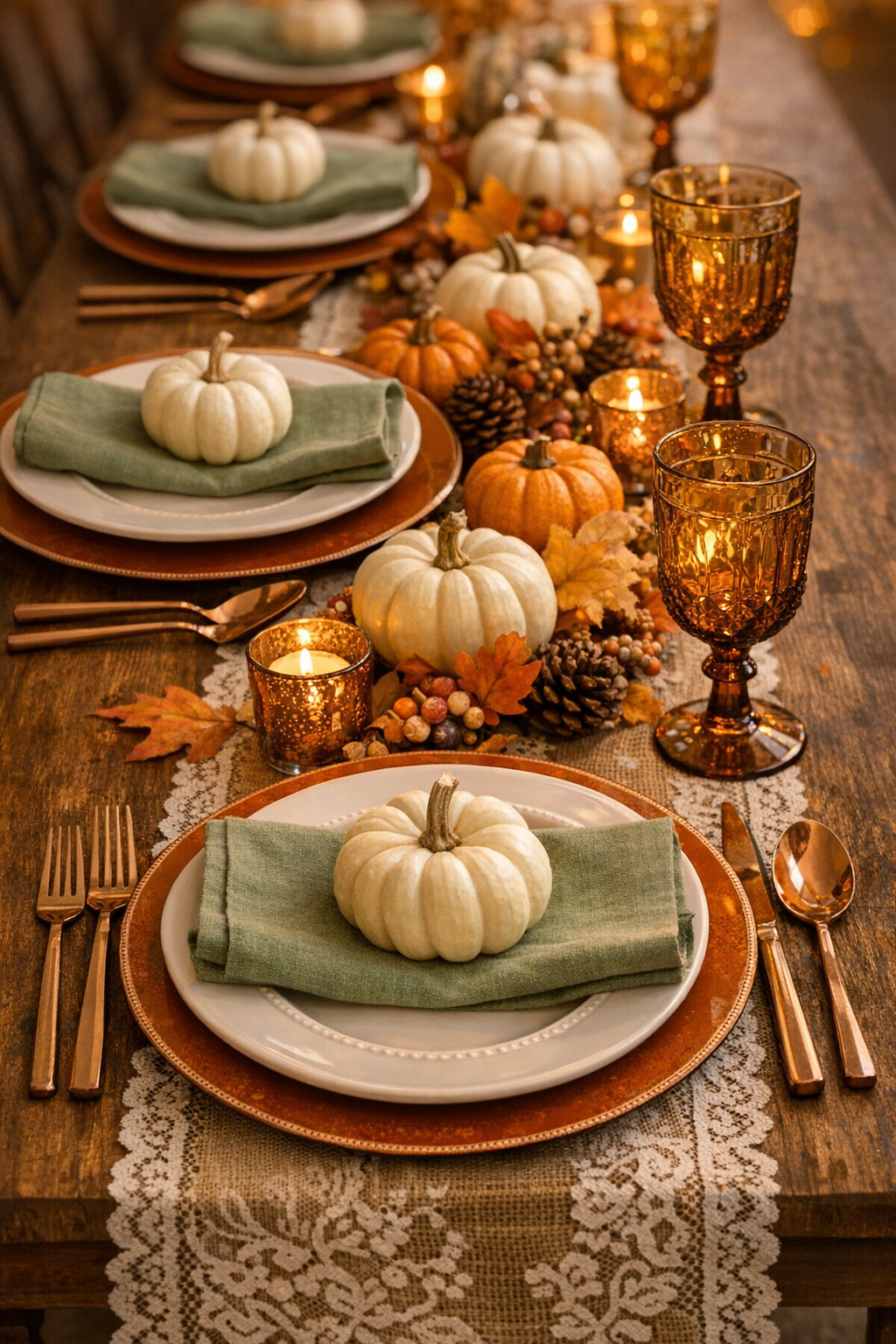 Little pumpkin baby shower dessert table with pumpkin cake, fall cupcakes, and caramel apples