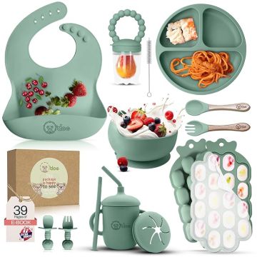 O'doe 15-Piece Silicone Baby Feeding Set